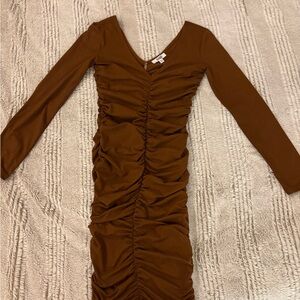 BB Dakota Chocolate Long Sleeve Dress